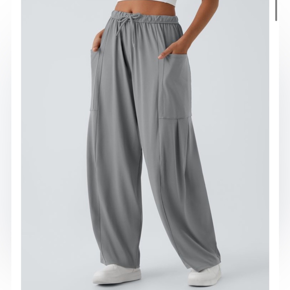 Halara Mid Rise Palazzo Flowy Wide Leg Casual Pants Sz L